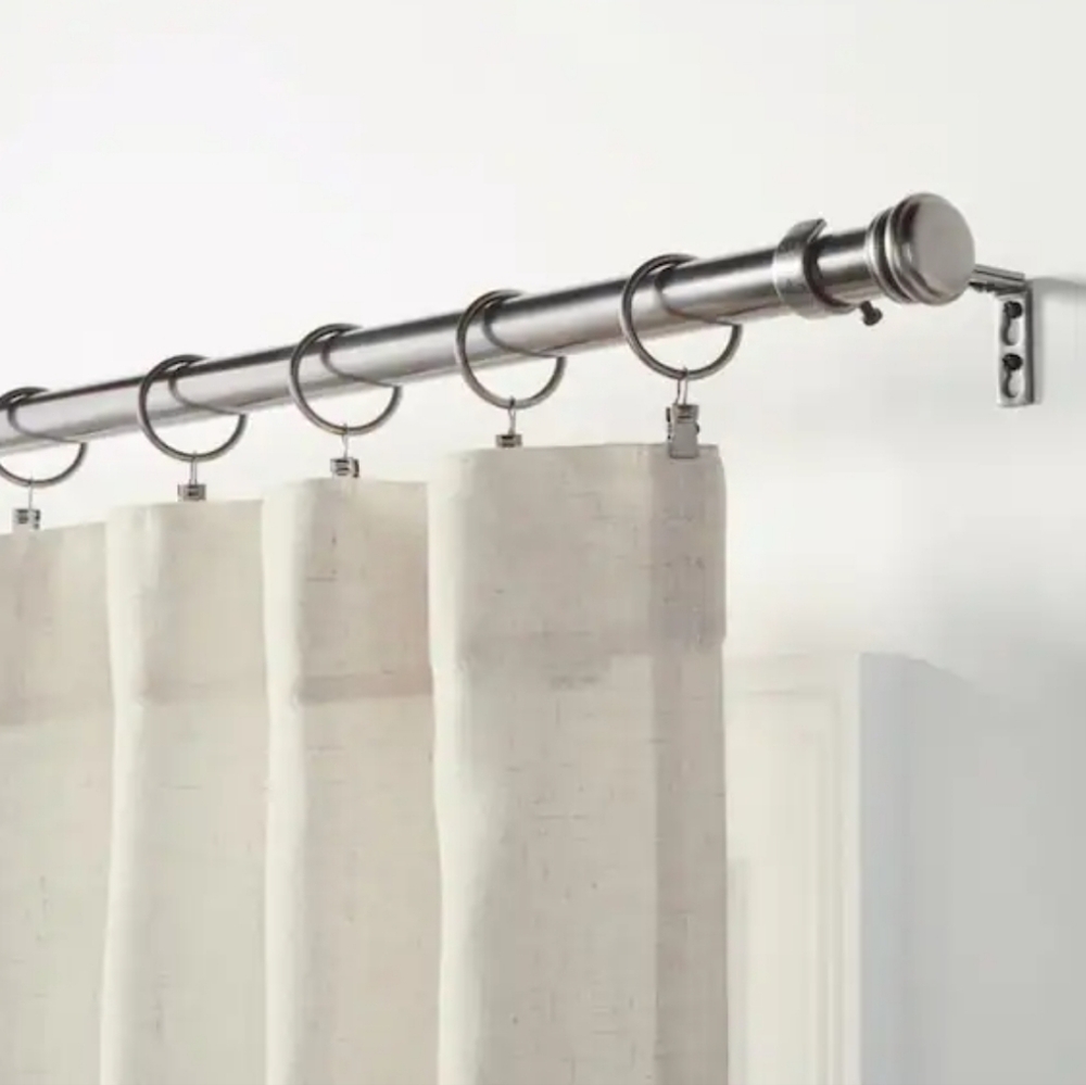 NWT Home Decorators Collection, 20 Gunmetal Quality Steel Curtain Rings & Clips